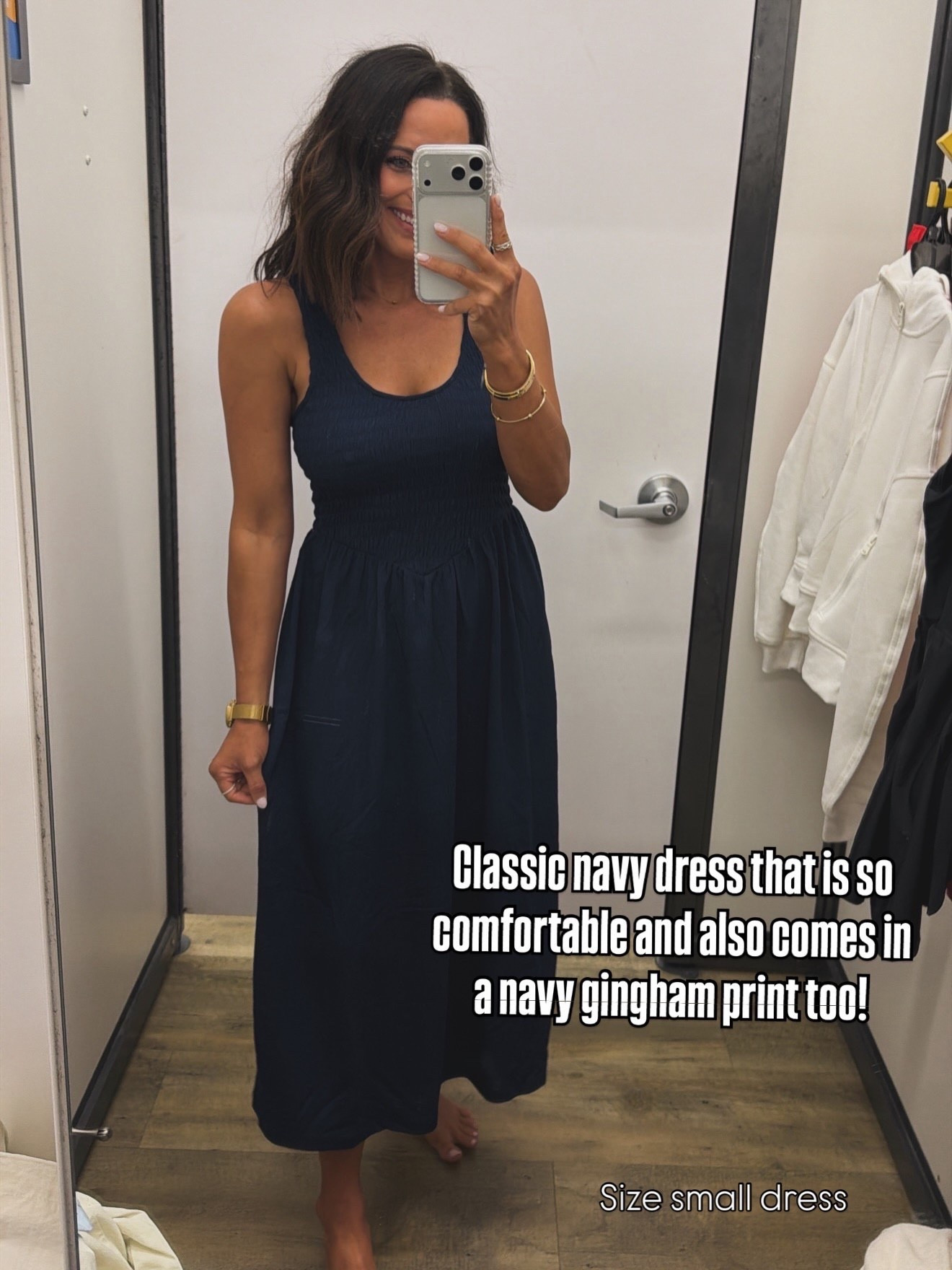 Such a classic Old Navy dress that’s the perfect spring basic 💙 I love the navy color — it feels so timeless and navy is really having a moment right now. It pairs so well with this little cardigan wrapped over the shoulders, which gives it such a classic, classy look. So easy to dress up or keep casual, and it’s super affordable too. Wearing a size small.

Old Navy dress, navy dress outfit, spring dress outfit, spring basics, classic style outfit, affordable spring dress, Old Navy finds, spring cardigan outfit, everyday spring outfit, timeless style, casual spring fashion, LTK outfit, spring wardrobe basics. 

 

#LTKPetite

#LTKPetite #LTKmomlife