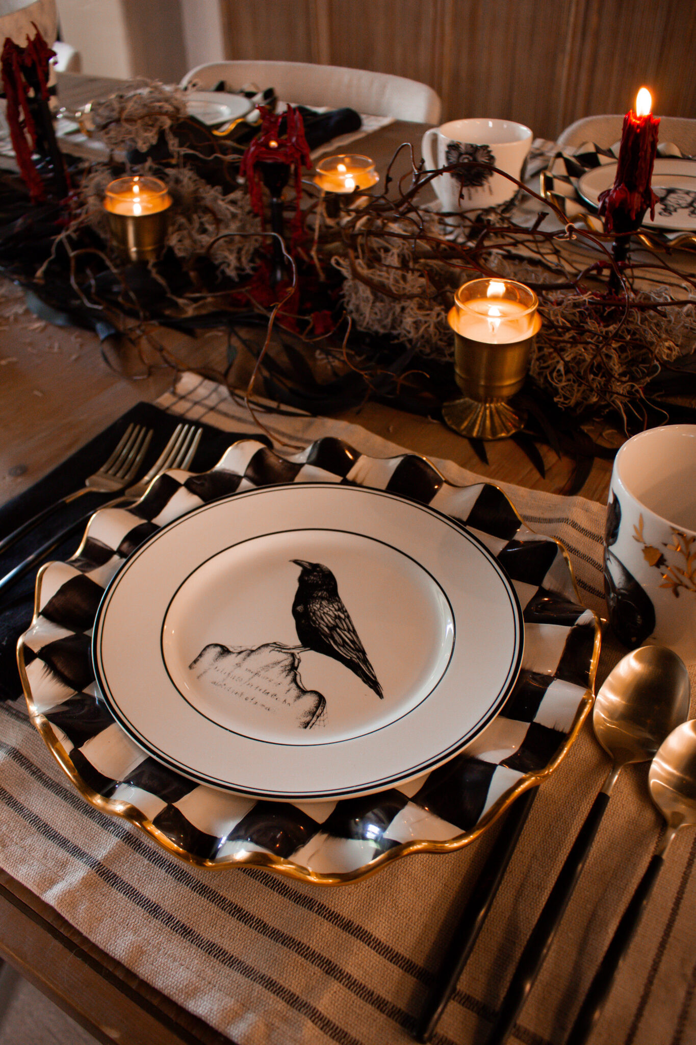 The kind of Halloween table that makes you want to plan a dinner party 🖤 Moody, modern, and just spooky enough. Linking all the details to recreate it!

#LTKHome #LTKSeasonal