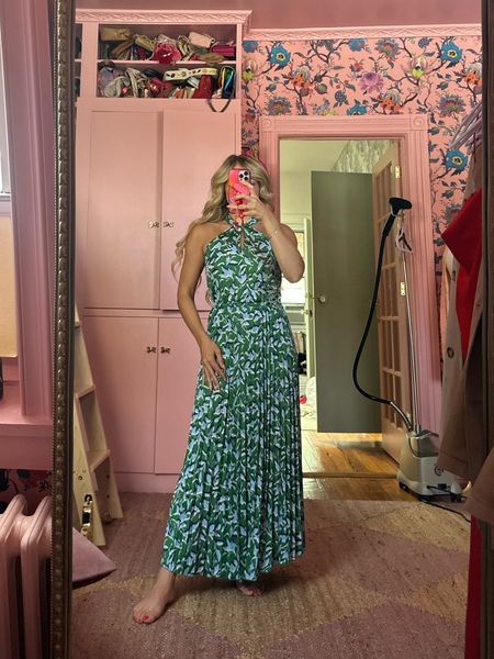 Walmart Fashion Try-on | Scoop Keyhole Halter Neck Dress in Mint Green Combo | Wearing size XS

#LTKfindsunder50 #LTKSeasonal #LTKstyletip