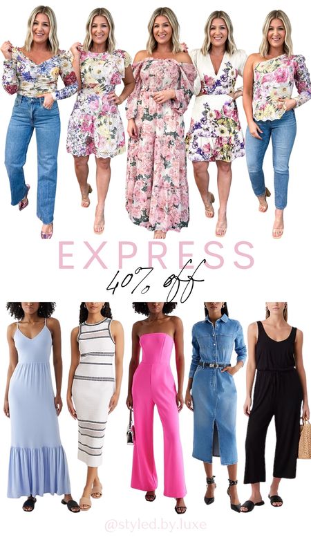 40% off at express!

One shoulder top, mini dress, midi dress, maxi dress, jumpsuit, denim dress, sale, spring dresss

#LTKSeasonal #LTKstyletip #LTKsalealert