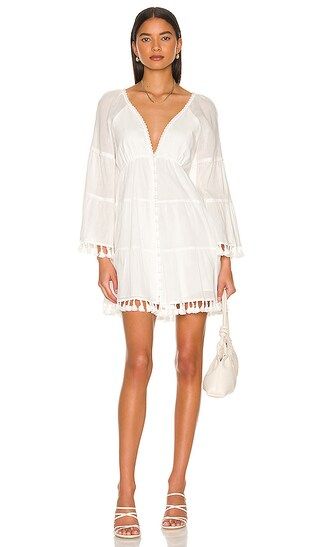 Alexandria Open Back Tunic Dress in Off White | Revolve Clothing (Global)