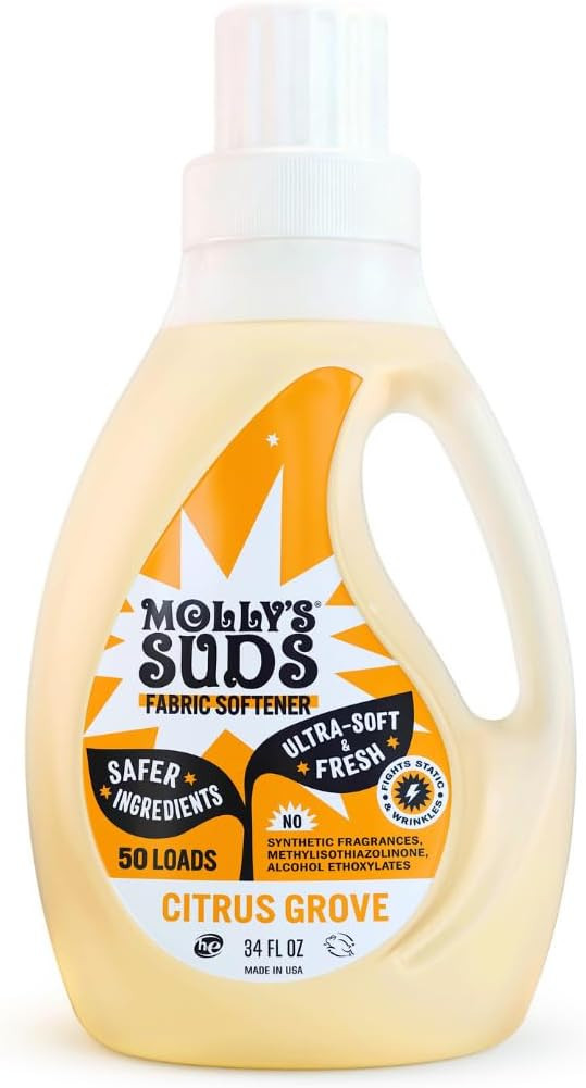 Molly’s Suds Fabric Softener Liquid for Sensitive Skin | Vinegar-Powered, Infused with Essentia... | Amazon (US)