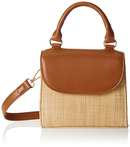 The Drop Women's Diana Top Handle Crossbody Bag, Cognac Straw, One Size | Amazon (US)