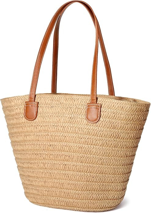 Hommtina Straw Bag Womens Straw Beach Bag Crossbody Shoulder Bags Vacation Purse Straw Purse for ... | Amazon (US)