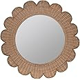 Cooper Classics Zachery Natural Rattan 34" Flower Wall Mirror | Amazon (US)