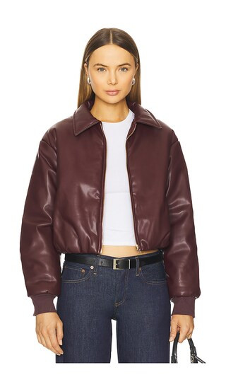 Thorne Bomber Jacket in Plum | Revolve Clothing (Global)