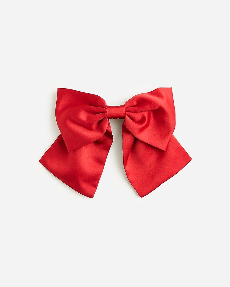 Oversized satin bow hair clip | J.Crew US