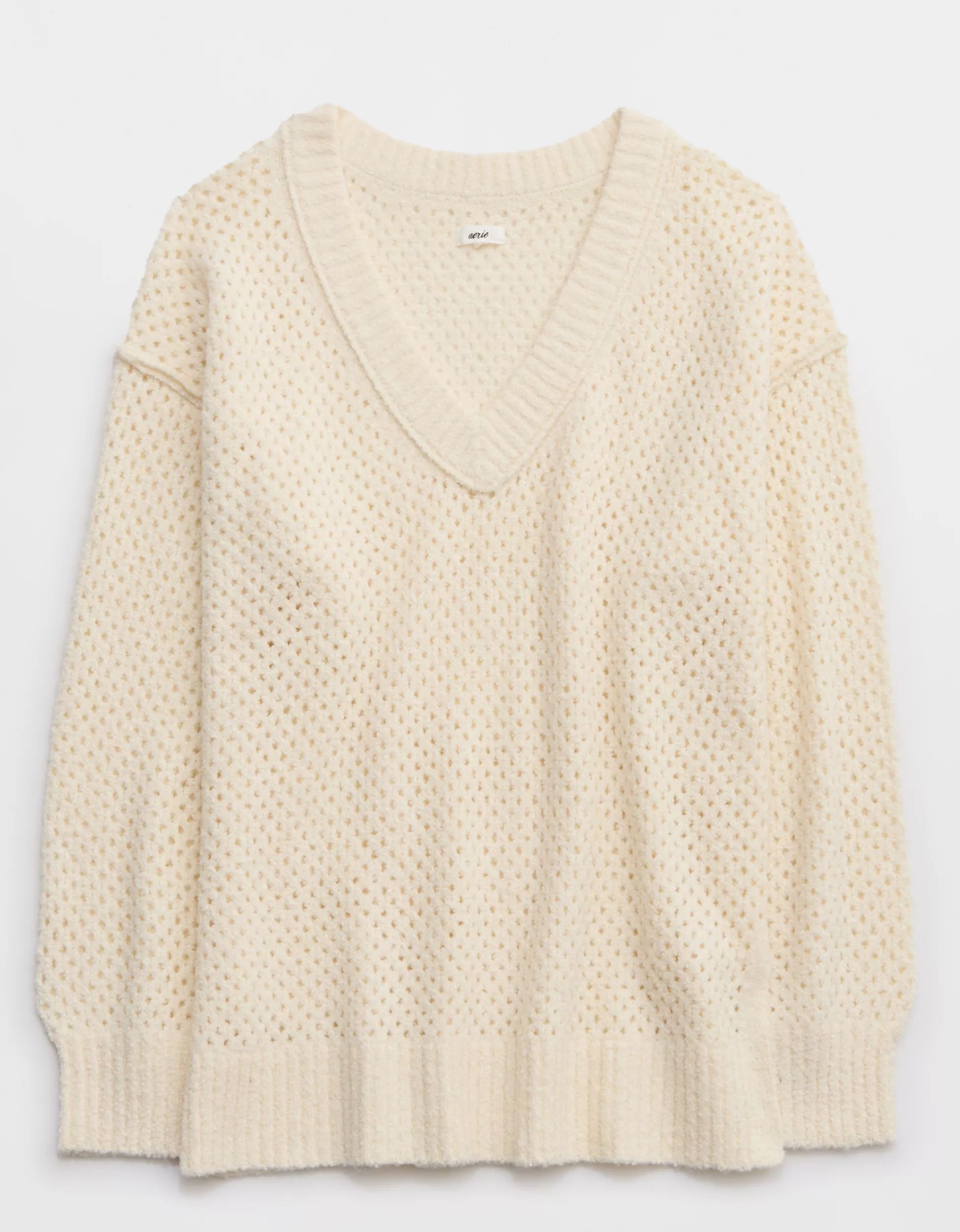 Aerie Oversized V-Neck Sweater | Aerie