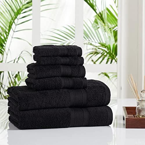 TRIDENT Soft and Plush, 100% Cotton, Highly Absorbent, Bathroom Towels, Super Soft, 6 Piece Towel... | Amazon (US)