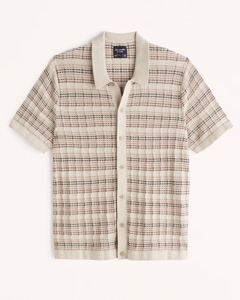 Button-Up Cabana Sweater Polo | Abercrombie & Fitch (US)