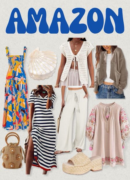 Amazon spring outfits 
Amazon summer outfit
Maxi dress
Amazon dress
Beach outfit
Summer outfit
Vacation outfit 
Vacation dress 
Crochet sweater 
Summer bag
Shell clip 
Cardigan
Free people inspired 
Free people lookalike 
Amazon finds 

#LTKSeasonal #LTKstyletip #LTKfindsunder50
