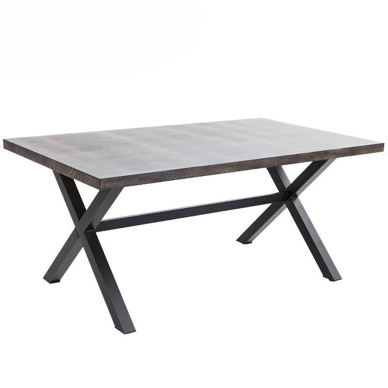 65.9&#34;  Rectangle Large Metal Patio Table - Black - Captiva Designs | Target