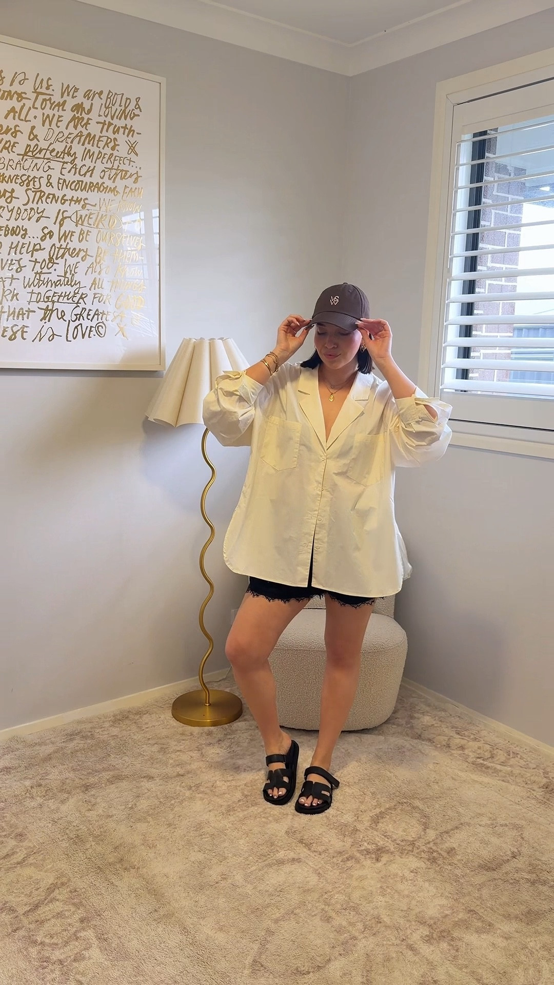 Wearing size 10 in the top and shorts.
