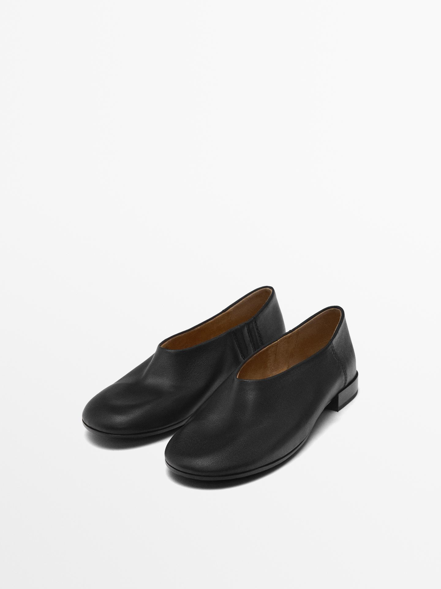 Soft round toe ballet flats | Massimo Dutti US