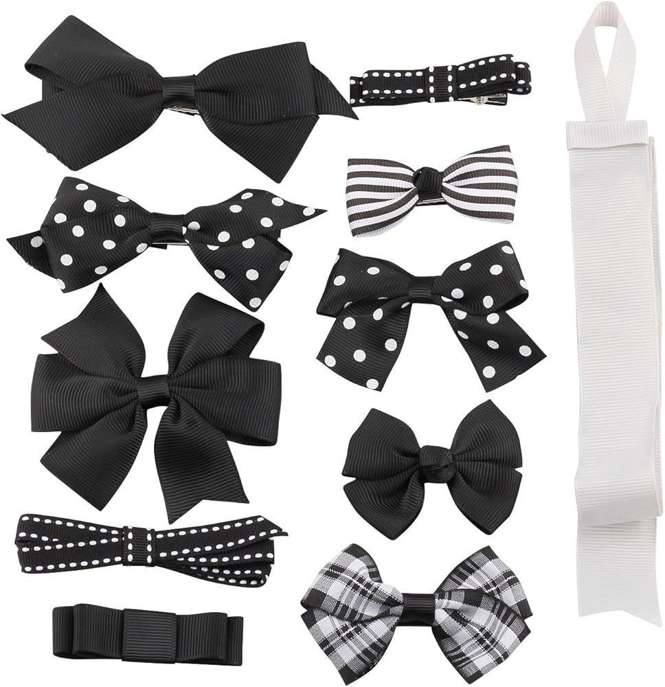 BonnyGirl Boutique Baby Girls Toddler Hair Bow Clips Barrettes with Hair Bows Holder | Amazon (US)