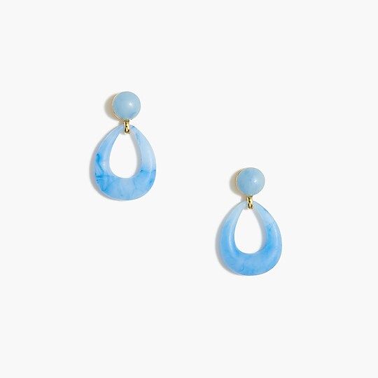 Resin teardrop statement earrings | J.Crew Factory