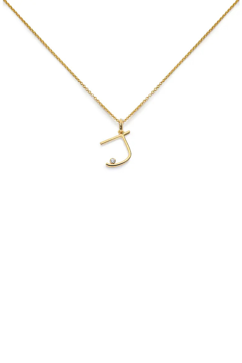 Alphabet Lab Grown Diamond Solitaire Initial Pendant Necklace (Online Trunk Show) (Women) | Nords... | Nordstrom