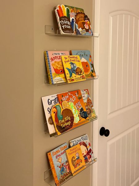 Thanksgiving books for November! I love these acrylic book shelves in baby girl’s room! 

#LTKhome #LTKfindsunder50 #LTKSeasonal