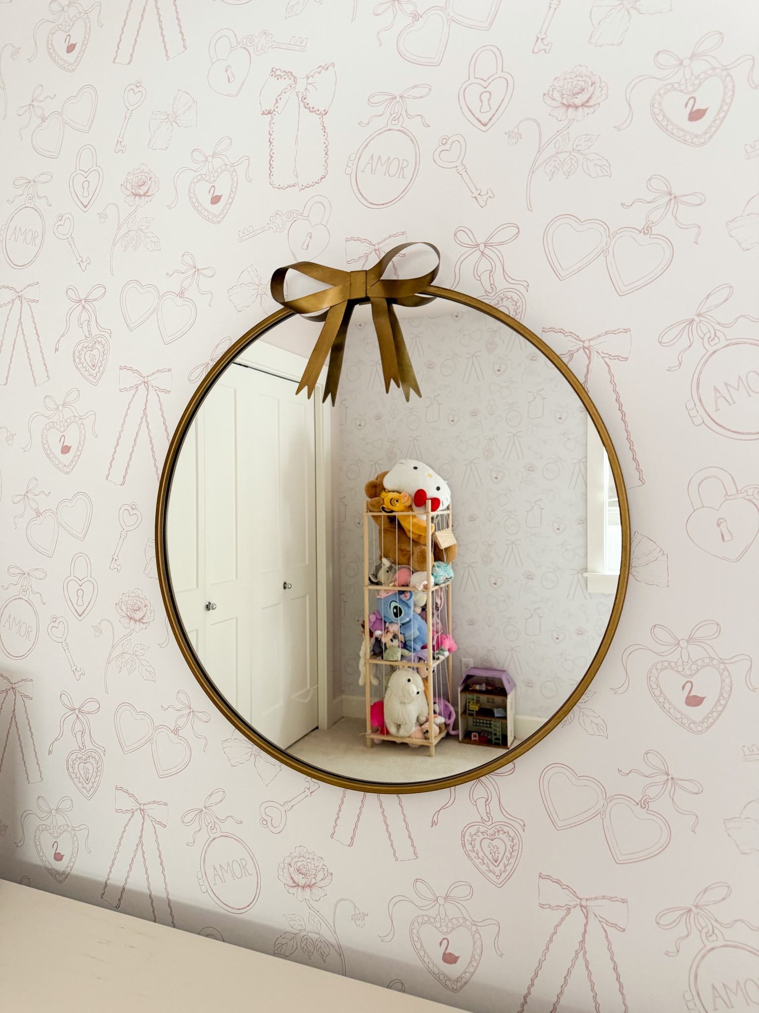 The cutest gold bow round mirror for the girls kids room! Currently 30% off!

#LTKKids #LTKBaby #LTKHome