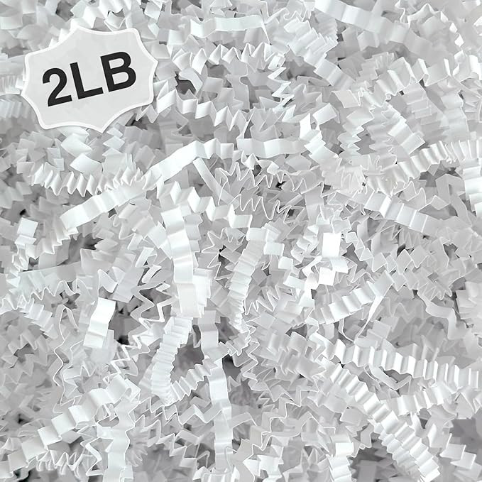 2LB Crinkle Cut Paper Shred Filler for Bag Gift Box Basket Confetti Paper Shreded Stuffing Decora... | Amazon (US)