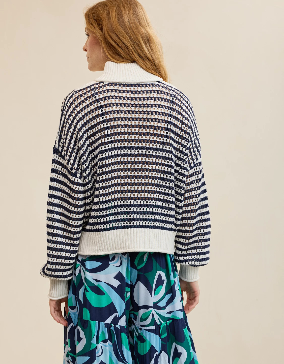 Aerie Crochet Quarter Zip Sweater | Aerie