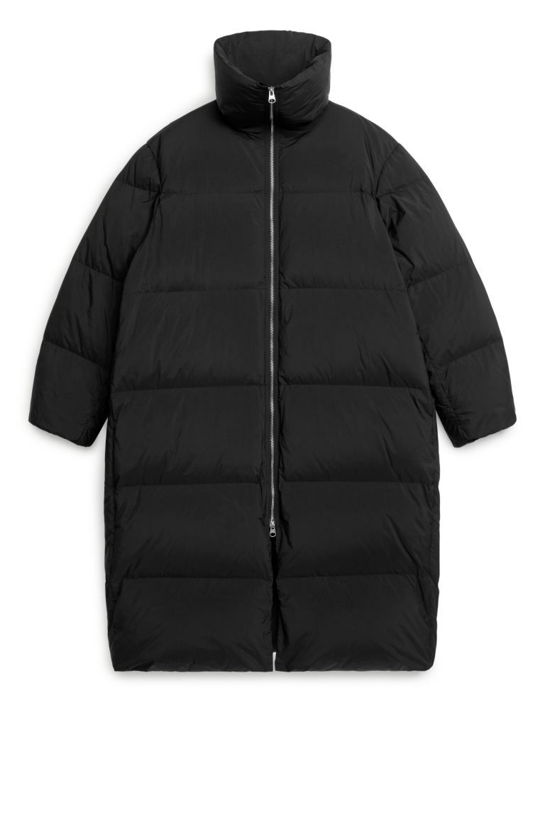 Oversized Down Coat - Black - Ladies | H&M GB | H&M (UK, MY, IN, SG, PH, TW, HK)