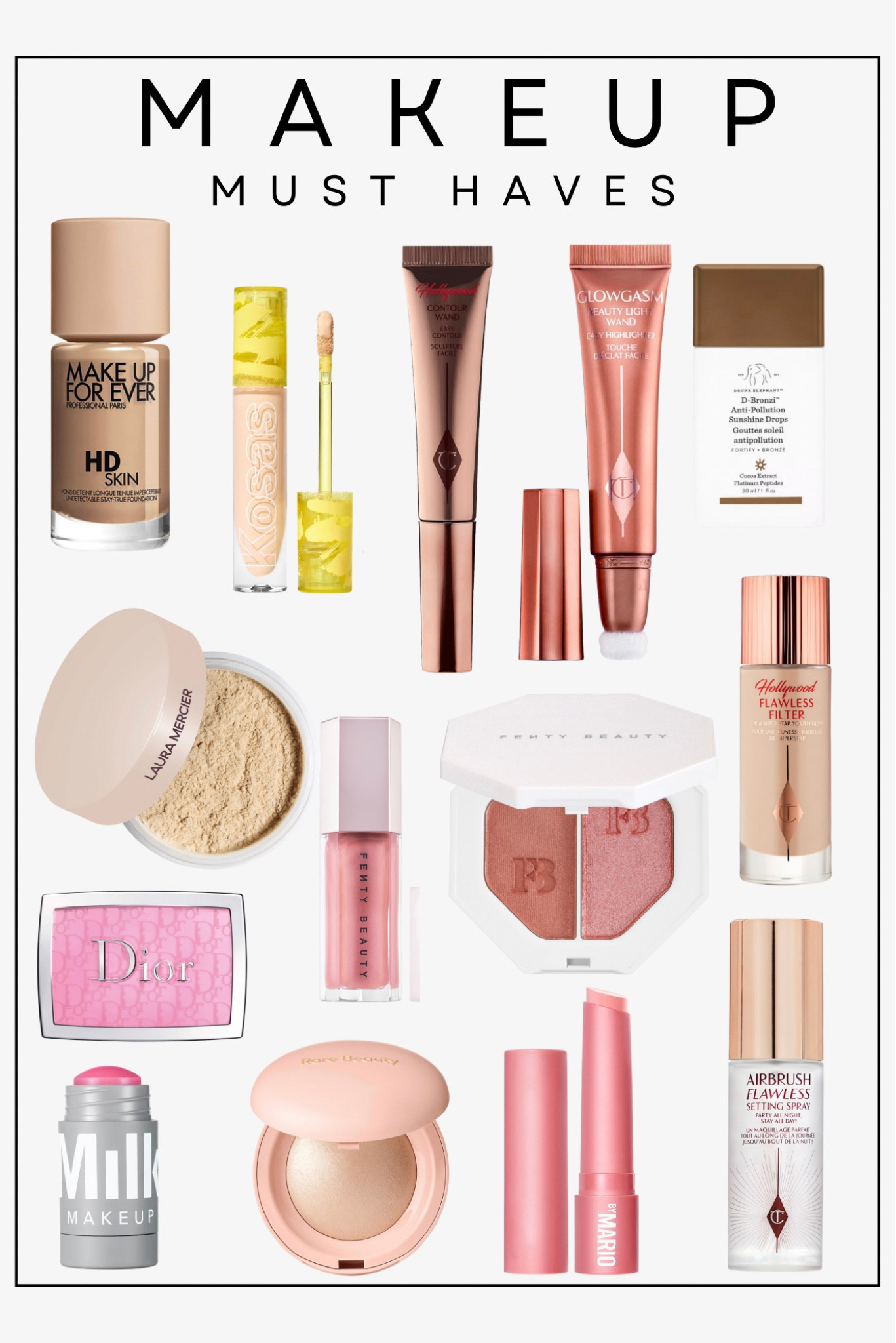 Winter makeup must haves
#beauty #makeup #foundation #concealer #blush #cleanbeauty #highlighter #flawlessmakeup #bronzer

#LTKunder50 #LTKbeauty #LTKGiftGuide