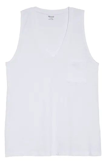 Women's Madewell Whisper Cotton V-Neck Tank | Nordstrom