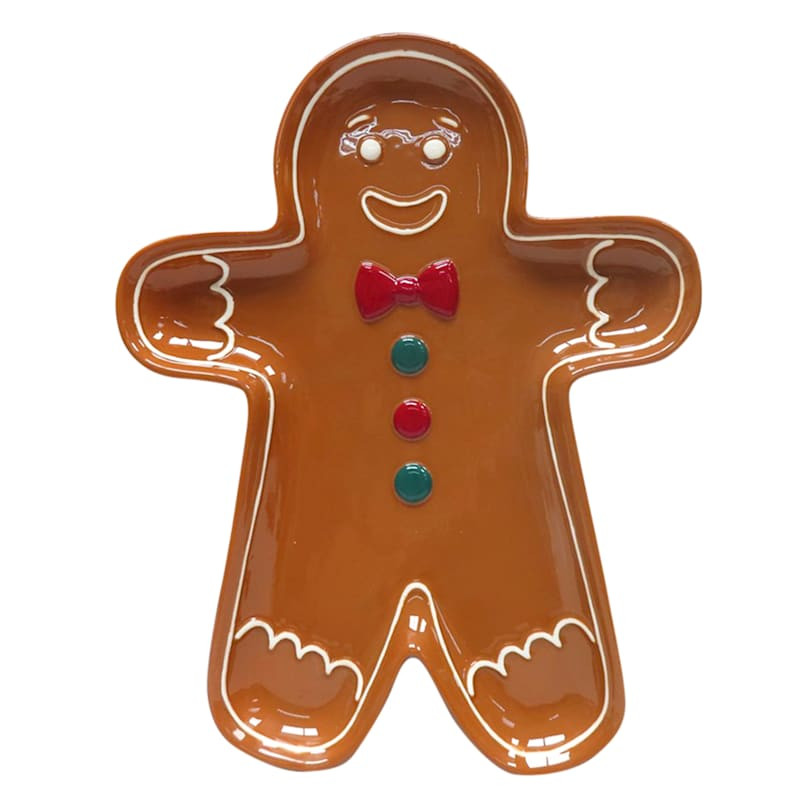 Gingerbread Man Platter, 12.7x10 | At Home