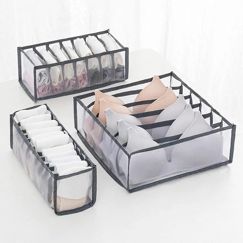 3Pcs Folding Drawer Storage Box Compartmental Wardrobe Storage Box Suitable For Underwear Bras An... | Wayfair North America