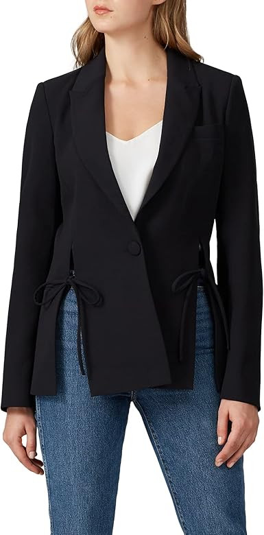 Rent The Runway Pre-Loved Black Tie Blazer | Amazon (US)