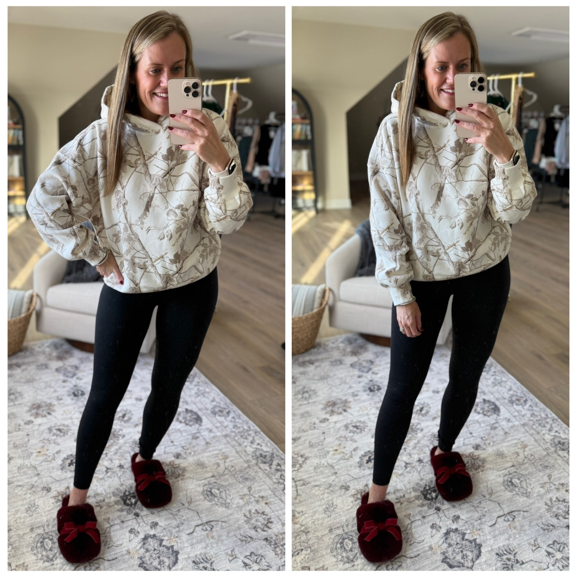 Medium in top and bottoms, fit TTS. 

#LTKHoliday #LTKmomlife #LTKootd