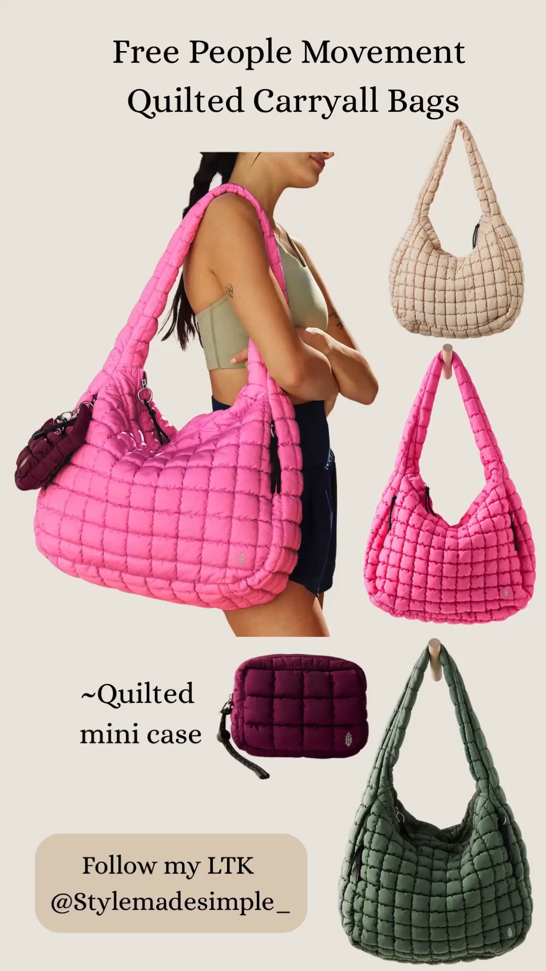 Free People Movement Quilted Carry All Bag, free people travel crossbody bag for traveling , Free people women’s purses, travel crossbody quilted purses , work out travel purse , workout travel bag, free people Pilates crossbody bag, free people yoga crossbody bag, free people small quilted mini bag for makeup and essentials

#LTKMothersDay #LTKActive #LTKTravel