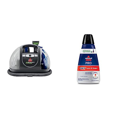 Bundle of Bissell Little Green Pet Deluxe Portable Carpet Cleaner, 3353 + Bissell Professional Spot and Stain + Oxy Portable Machine Formula, 32 oz | Amazon (US)