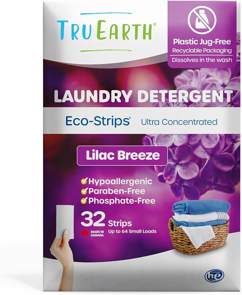Tru Earth Compact Dry Laundry Detergent Sheets - Up to 64 Loads (32 Sheets) - Paraben-Free - Orig... | Amazon (US)