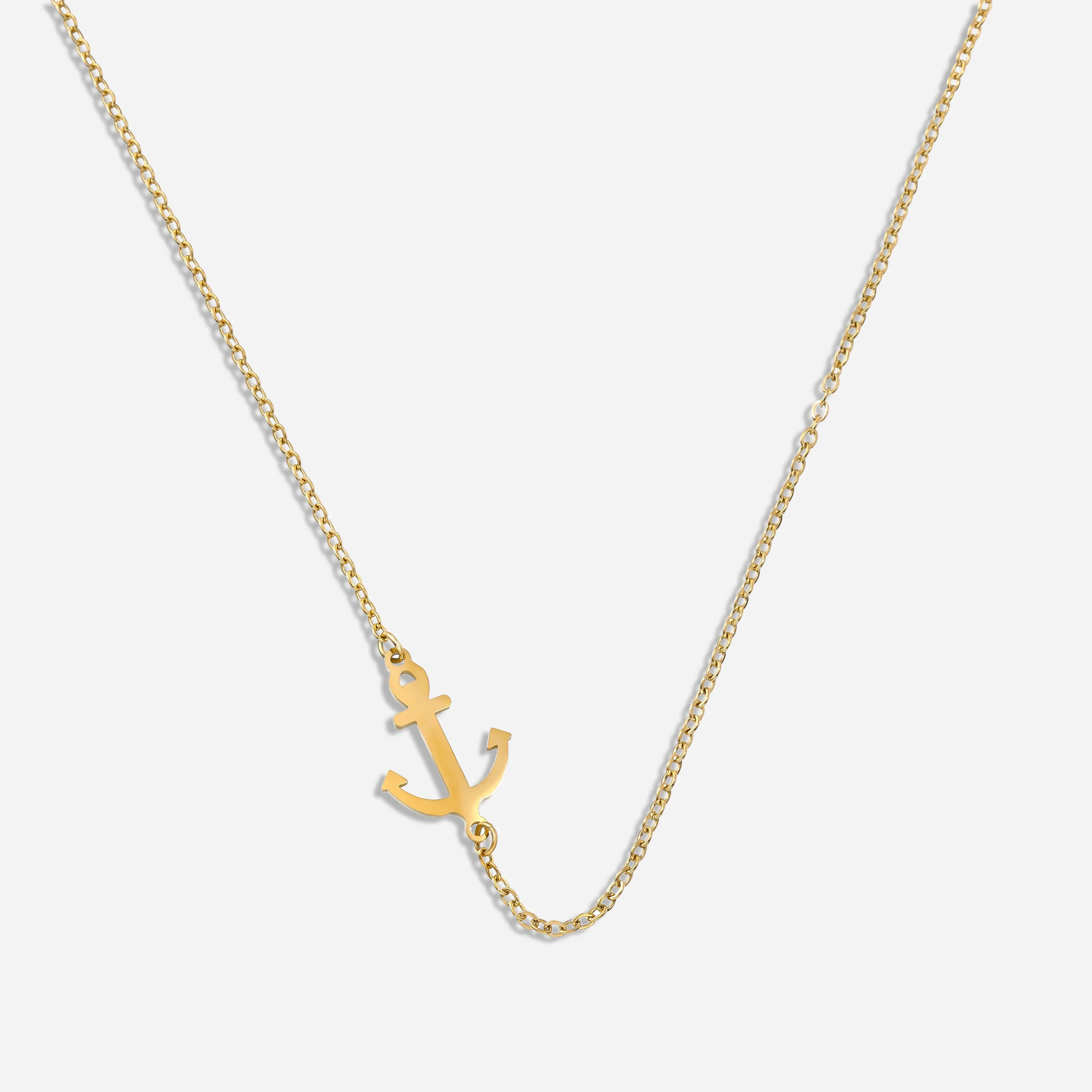 Dainty Anchor Pendant Necklace | Victoria Emerson