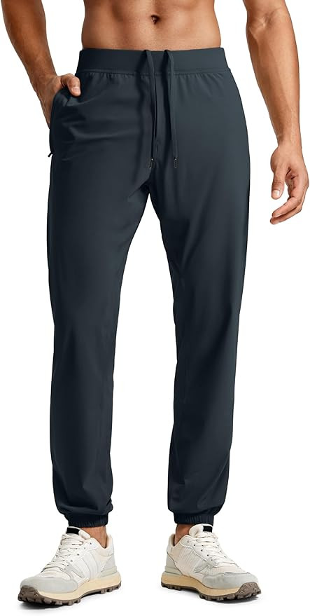 CRZ YOGA Athletic Joggers for Men 31" - Lightweight Running Training Pants with Zip Pockets and A... | Amazon (US)