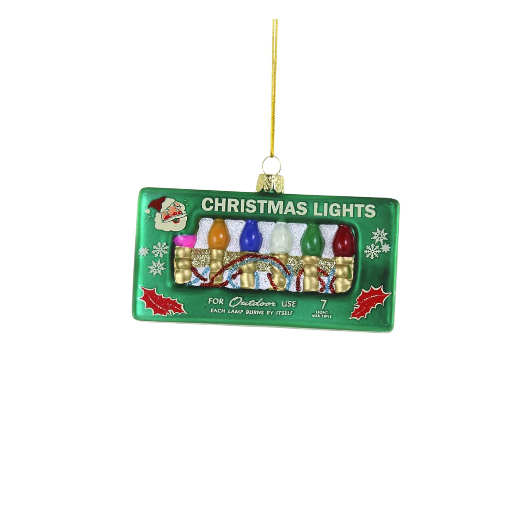 Vintage Christmas Lights Ornament | Pink Antlers