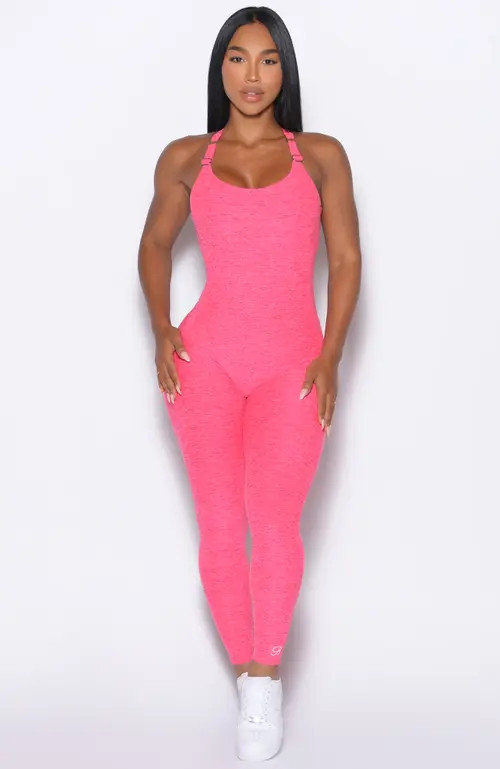Bombshell Sportswear Athletic Bodysuit in Neon Flame at Nordstrom, Size X-Large | Nordstrom