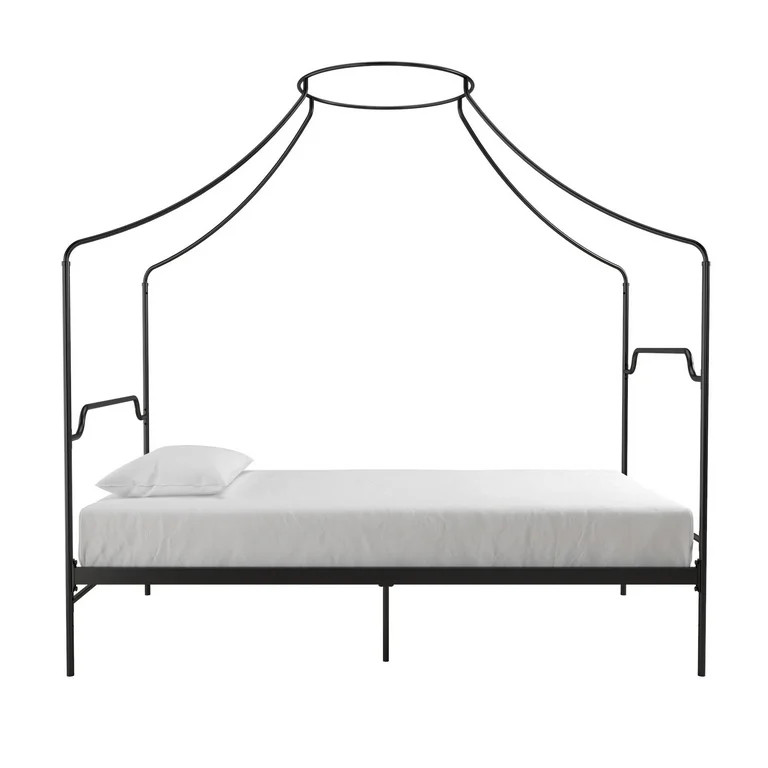 Novogratz Camilla Metal Canopy Bed, Twin Size Frame, Black | Walmart (US)