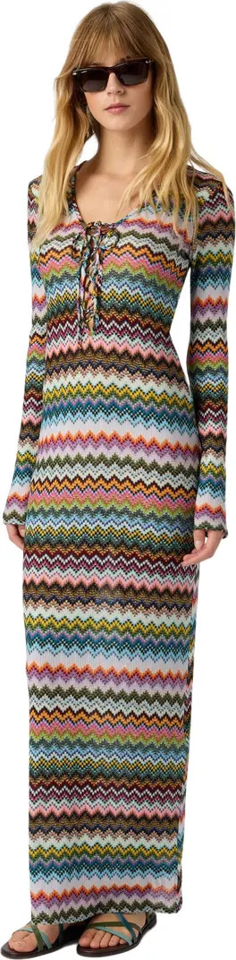 Missoni Long Cover-up In Lam\u00e9 Viscose With Pixel-effect Zigzag Pattern | Nordstrom | Nordstrom