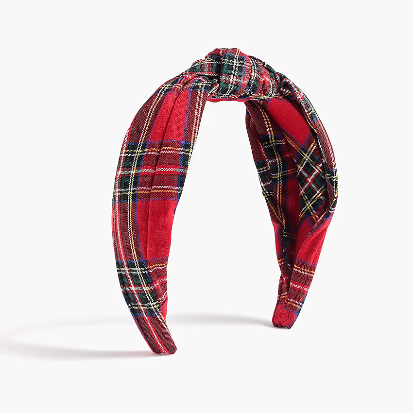 Tartan knotted headband | J.Crew Factory