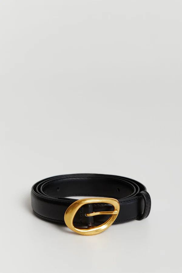 MARGOT BLACK LEATHER BELT | DISSH