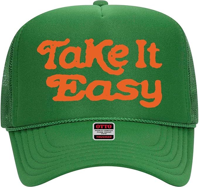 Take It Easy Trucker Hat - Premium Snapback for Men and Women - Vintage Cowboy Funny Western Tren... | Amazon (US)
