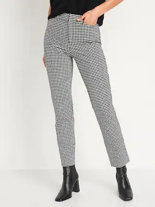 High-Waisted Printed Pixie Straight Ankle Pants for Women | Old Navy (US)