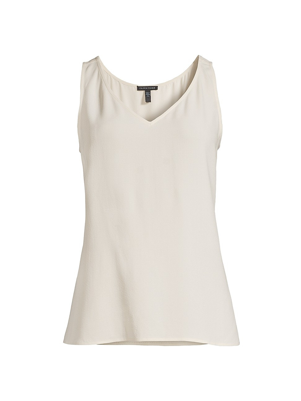 Women's V-Neck Silk Tank Top - Bone - Size Medium | Saks Fifth Avenue