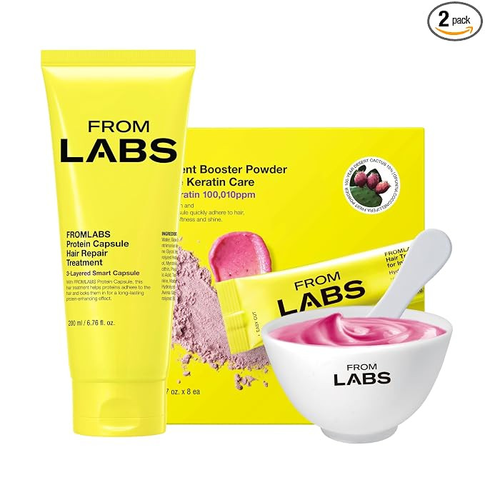 FROMLABS Deep Conditioning Protein Hair Mask Duo Set for Damaged Hair | Keratin Repair Treatment ... | Amazon (US)