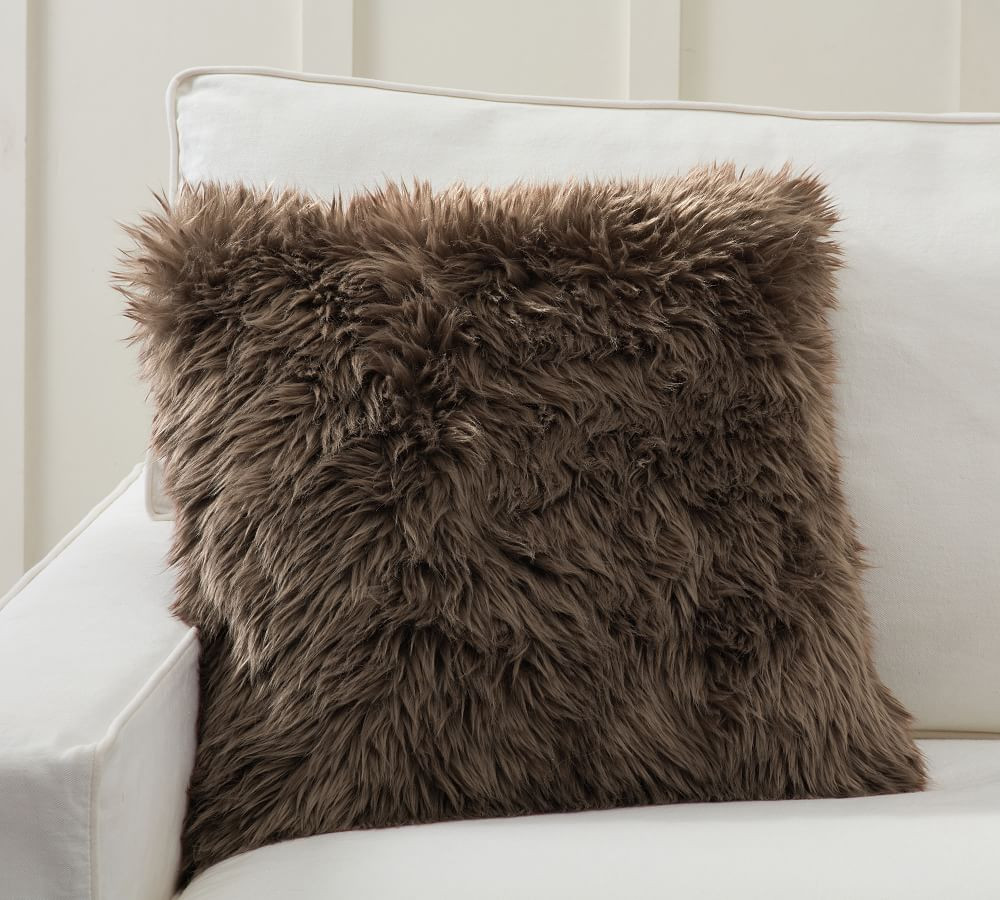 Luxe Faux Fur Pillow Cover | Pottery Barn (US)
