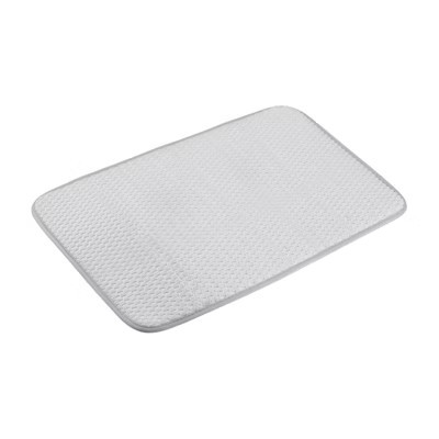 Unique Bargains Ultra Absorbent Microfiber Fast Drying Non-Slip Dish Drying Mat Grey 2 Pcs | Target
