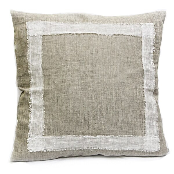 Sagebrook Home Joyce White Linen Decorative Pillow | Bed Bath & Beyond